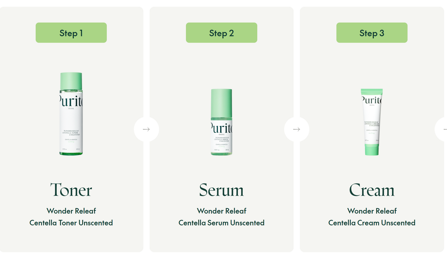 PURITO-Wonder Releaf Centella Mini Kit Unscented