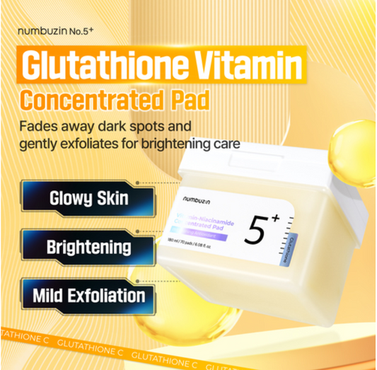 NUMBUZIN-No.5+ Glutathione Vitamin Concentrated Toner Pads (70Pads)