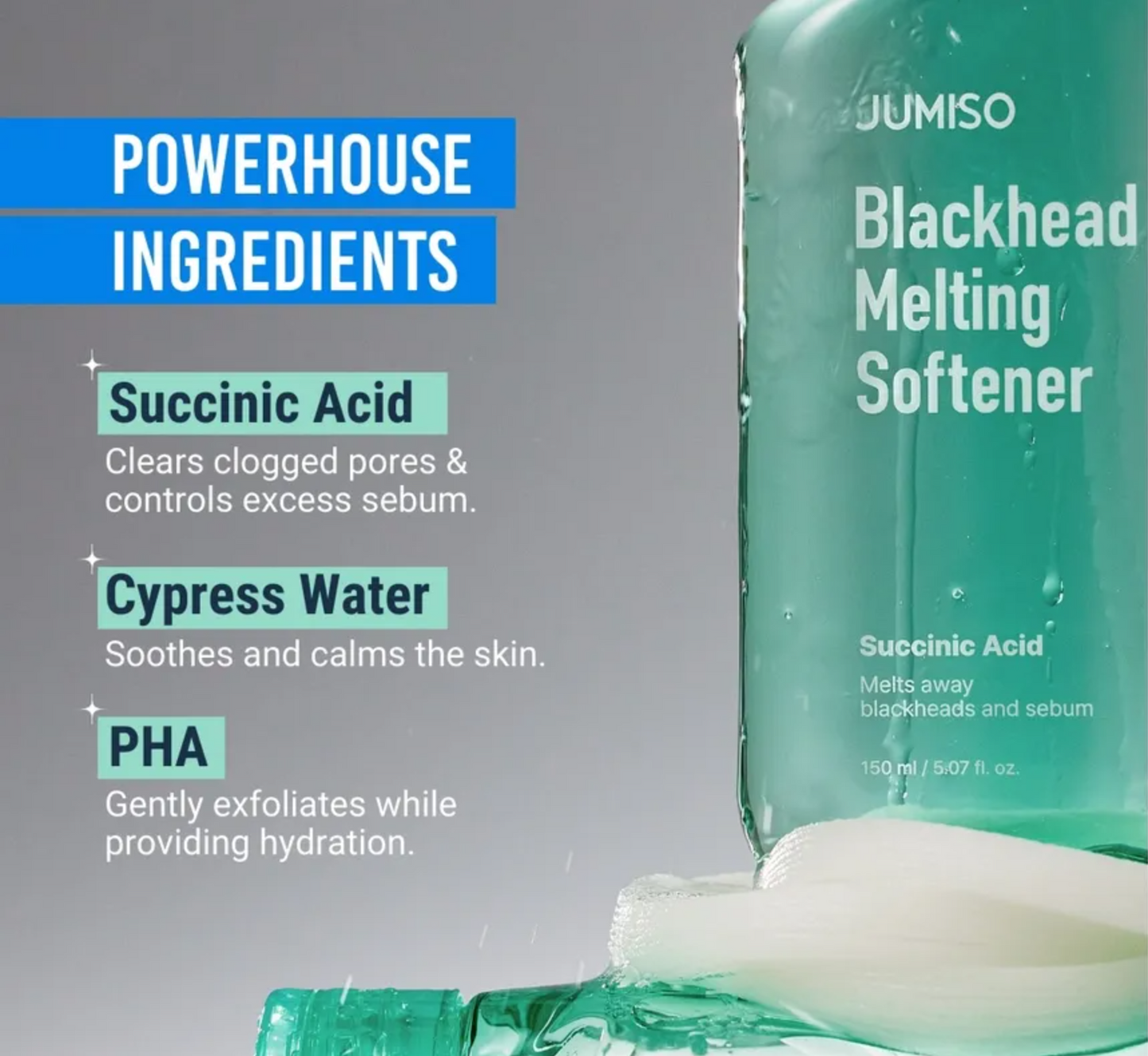 JUMISO - Set de Tratamiento de Puntos Negros Blackhead Melting Softener & Cotton Pad Set