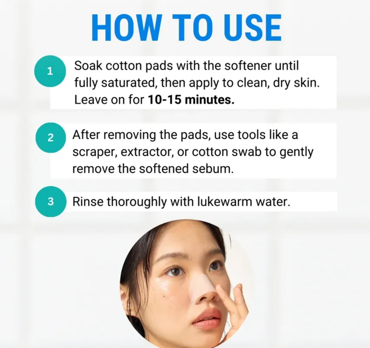 JUMISO - Set de Tratamiento de Puntos Negros Blackhead Melting Softener & Cotton Pad Set