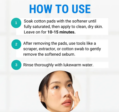 JUMISO - Set de Tratamiento de Puntos Negros Blackhead Melting Softener & Cotton Pad Set
