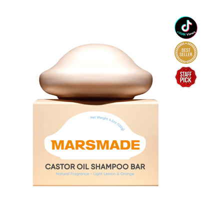MARSMADE- Barra de champú con aceite de castor