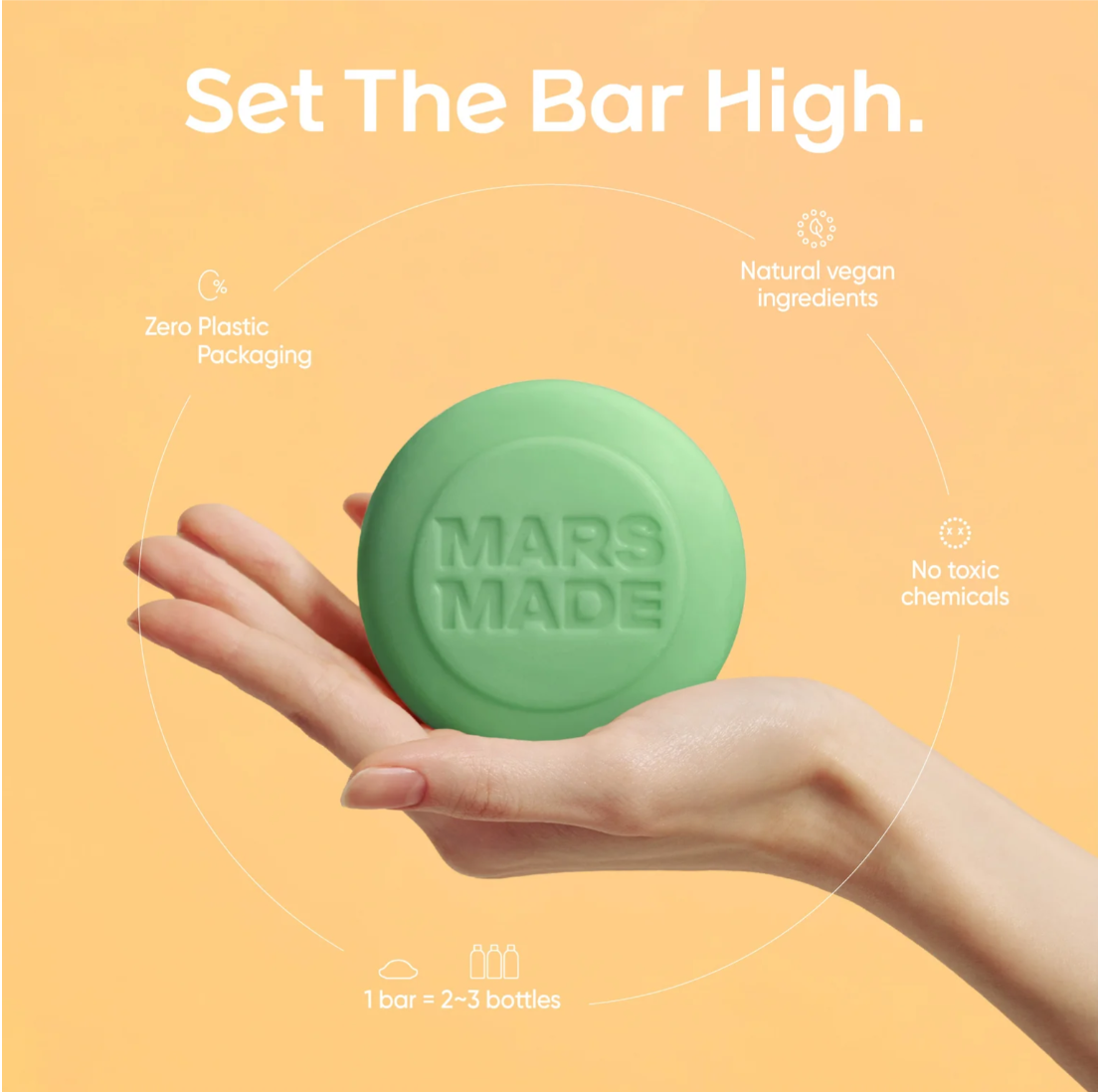 MARSMADE- Barra de champú de árbol de té