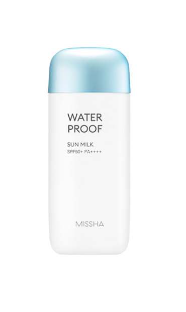 MISSHA- Protector Solar a Prueba de Agua All-around Safe Block Waterproof Sun Milk SPF50+ PA++++