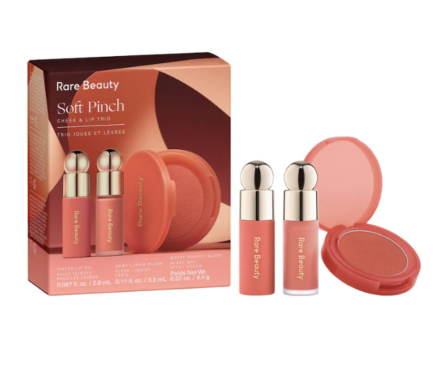 RARE BEAUTY- Soft Pinch Cheek & Lip Trio Makeup Gift Set