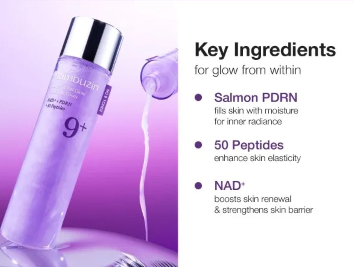 numbuzin - Tónico No.9 NAD+ PDRN Glow Boosting Toner