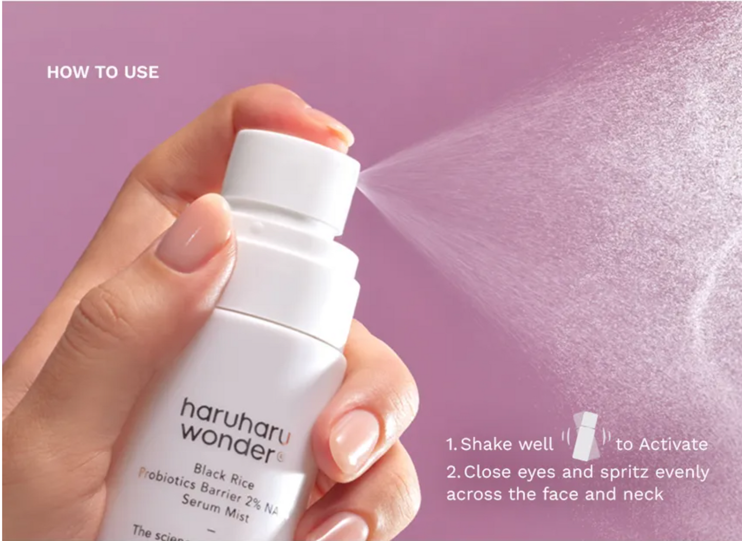haruharu wonder - Sérum en Spray Black Rice Probiotics Barrier 2% NAD+ Serum Mist