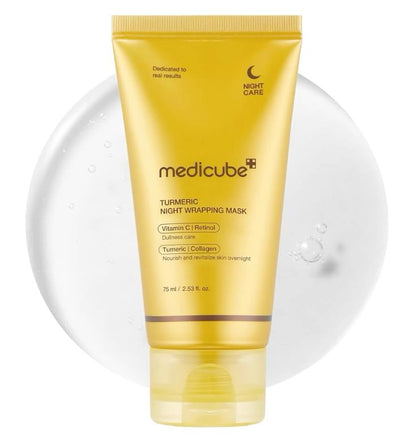 MEDICUBE- Mascarilla Nocturna Kojic Acid Turmeric Night Wrapping Mask