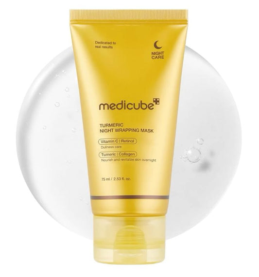 MEDICUBE- Mascarilla Nocturna Kojic Acid Turmeric Night Wrapping Mask